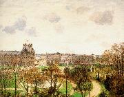 Cloudy garden, Camille Pissarro